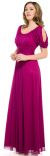 Main image of U-Neck Empire Cut Long Formal Dress With Hanging Sleeves